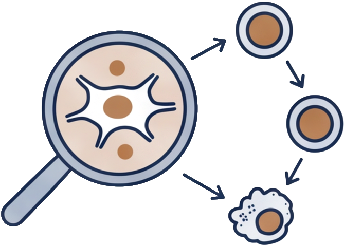 Line illustration of regenerative cells